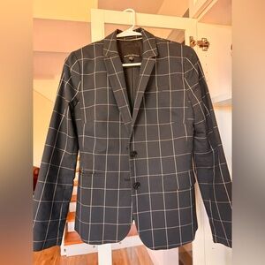 Banana Republic Navy Windowpane Men's Blazer